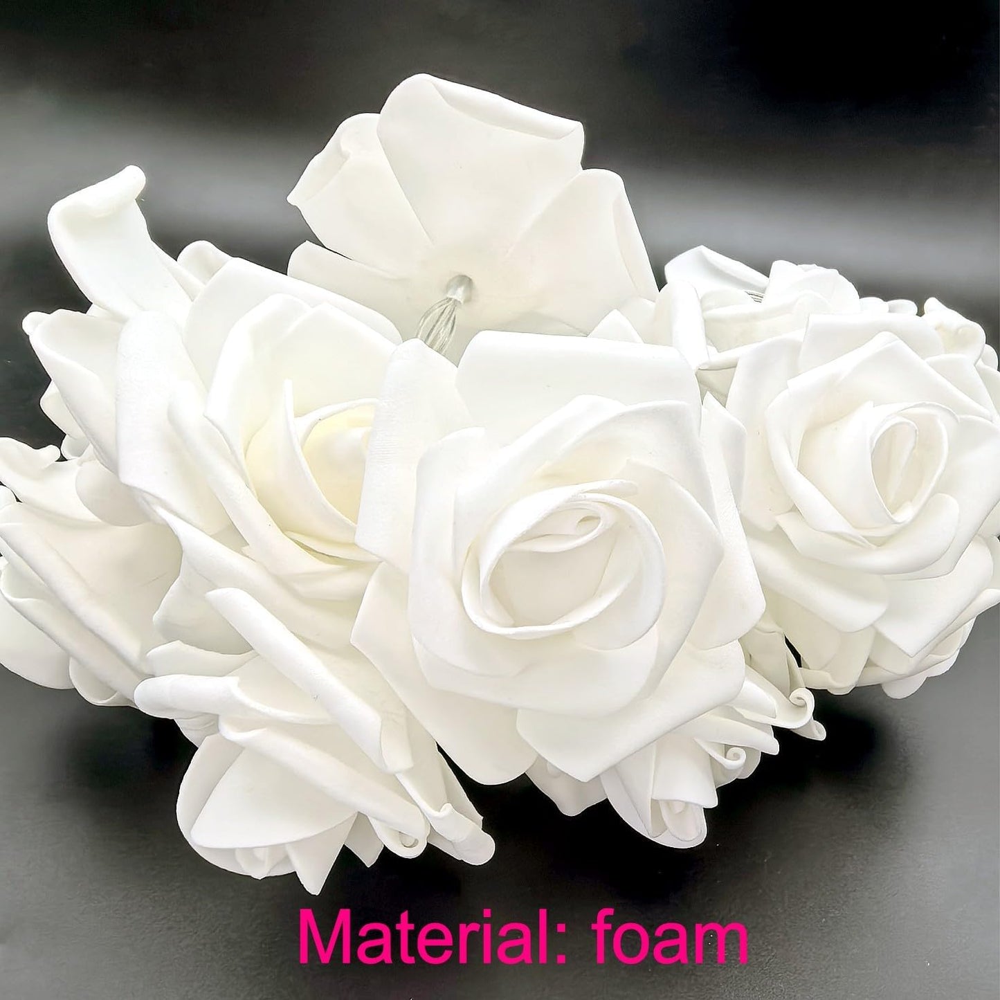 Rose Flower String LED Light Battery Operated Fairy Light for Wedding, Party, Valentine'S Day, Proposal, Christmas Decoration, Warm White