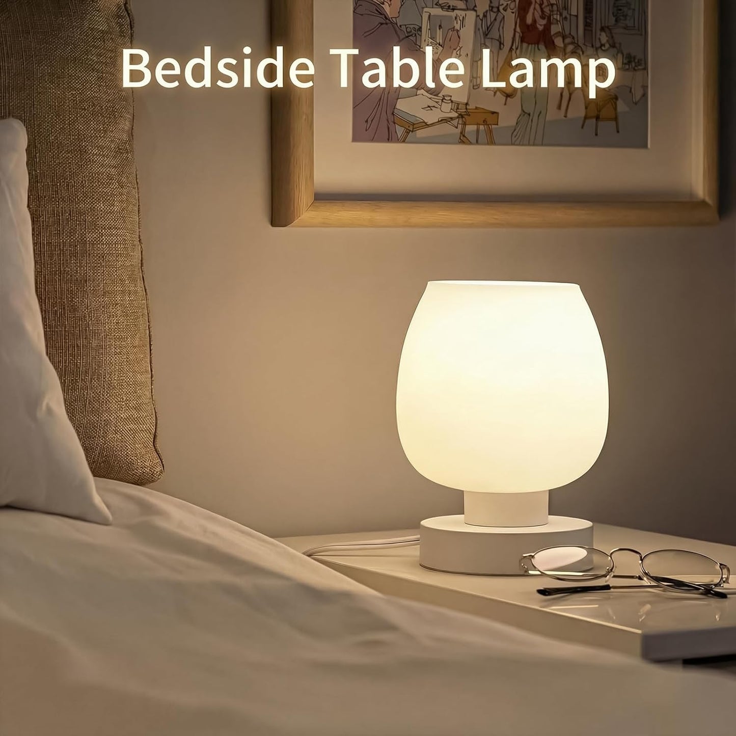 Modern Small Touch Table Lamp for Bedroom and Living Room
