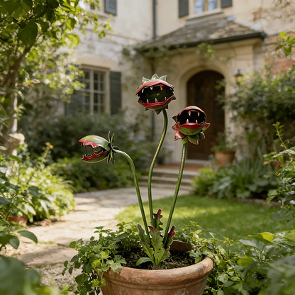 Realistic Carnivorous Plant Outdoor Lawn Art for Garden, Patio, Flower Bed
