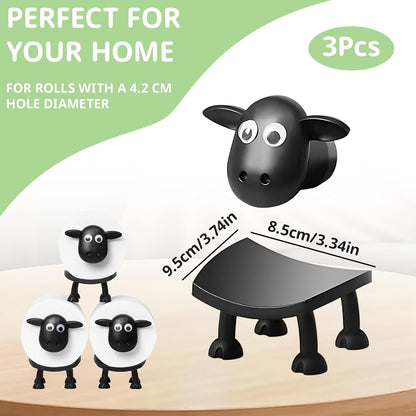 3 Pcs Adorable Animal Toilet Roll Holder, Charming Bathroom Accessory, Sheep Gifts for Housewarming and Home Decor