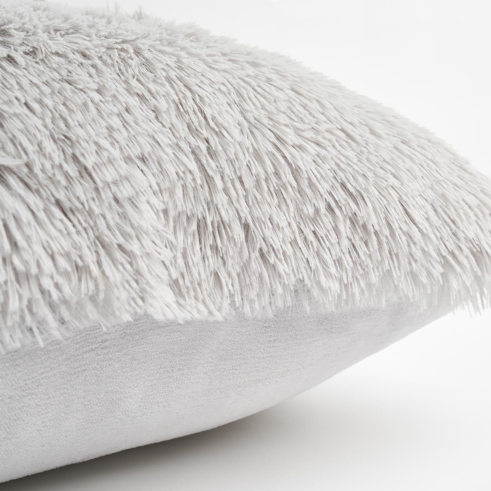Sienna Fluffy Cushion Covers Filled Shaggy Fleece Sofa Scatter Pillow 55 X 55Cm