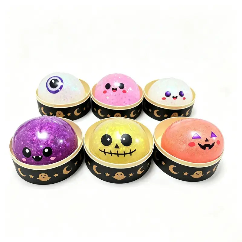 Cute Halloween Scary Ghost Squeeze Toy Set Perfect Halloween Party Treat Bag Fillers and Holiday Gifts