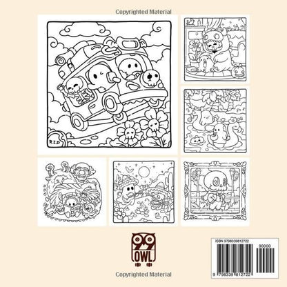 Spooky Coloring Book for Adults and Teens with Adorable Designs for Relaxation and Stress Relief