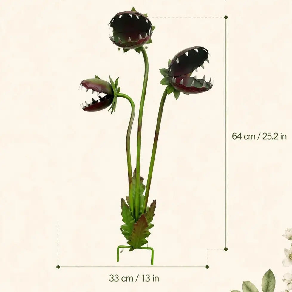 Realistic Carnivorous Plant Outdoor Lawn Art for Garden, Patio, Flower Bed