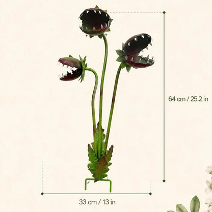 Realistic Carnivorous Plant Outdoor Lawn Art for Garden, Patio, Flower Bed