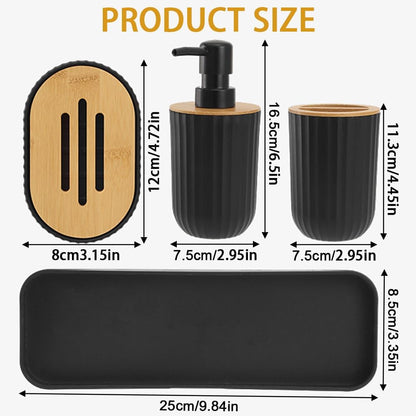 5 Bathroom Accessories Set, Bathroom Soap Dispenser, Toothbrush Holder, Bathroom Cup, Soap Dish and Tray