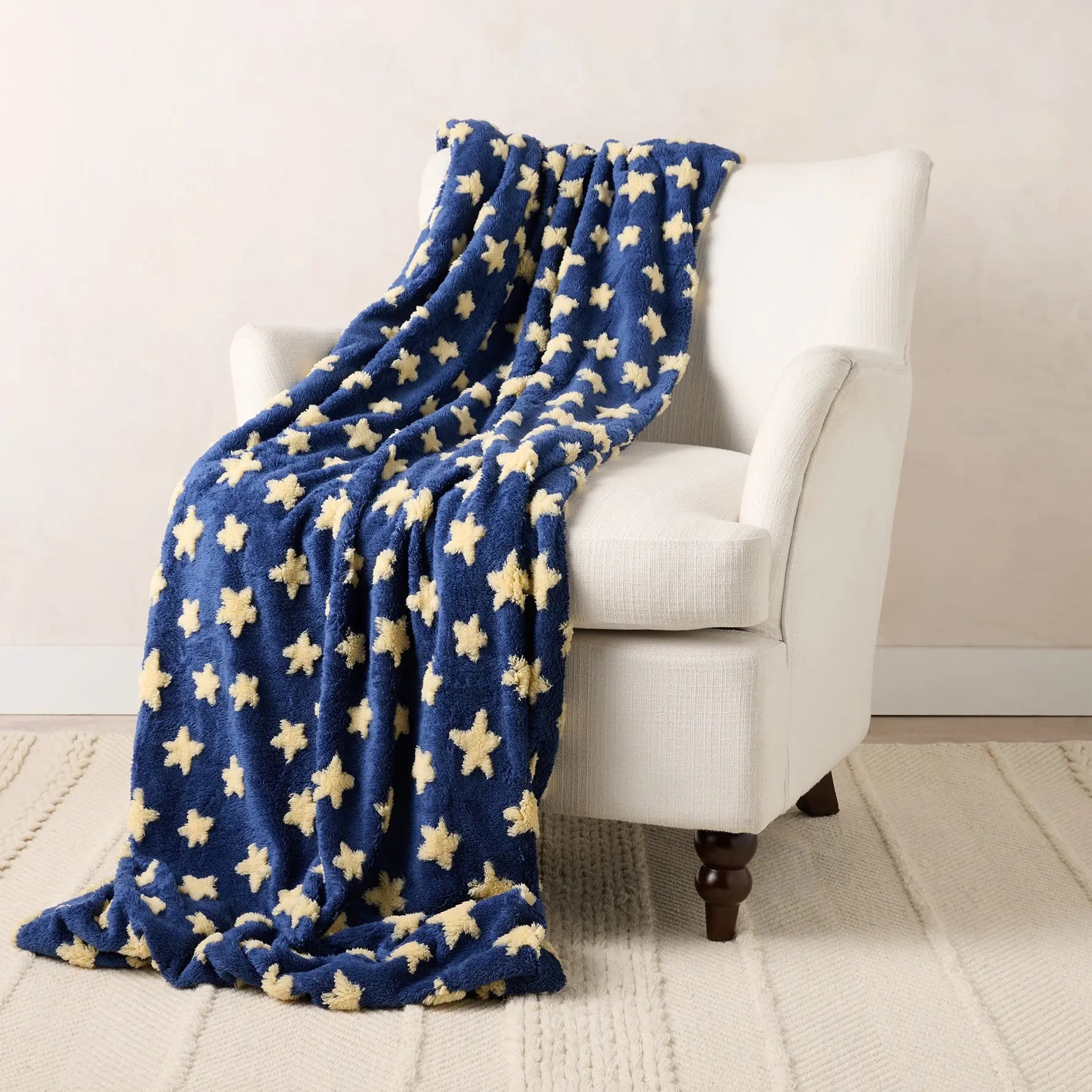 Home Reflections Reversible Plush Oversized 60X80 Throw