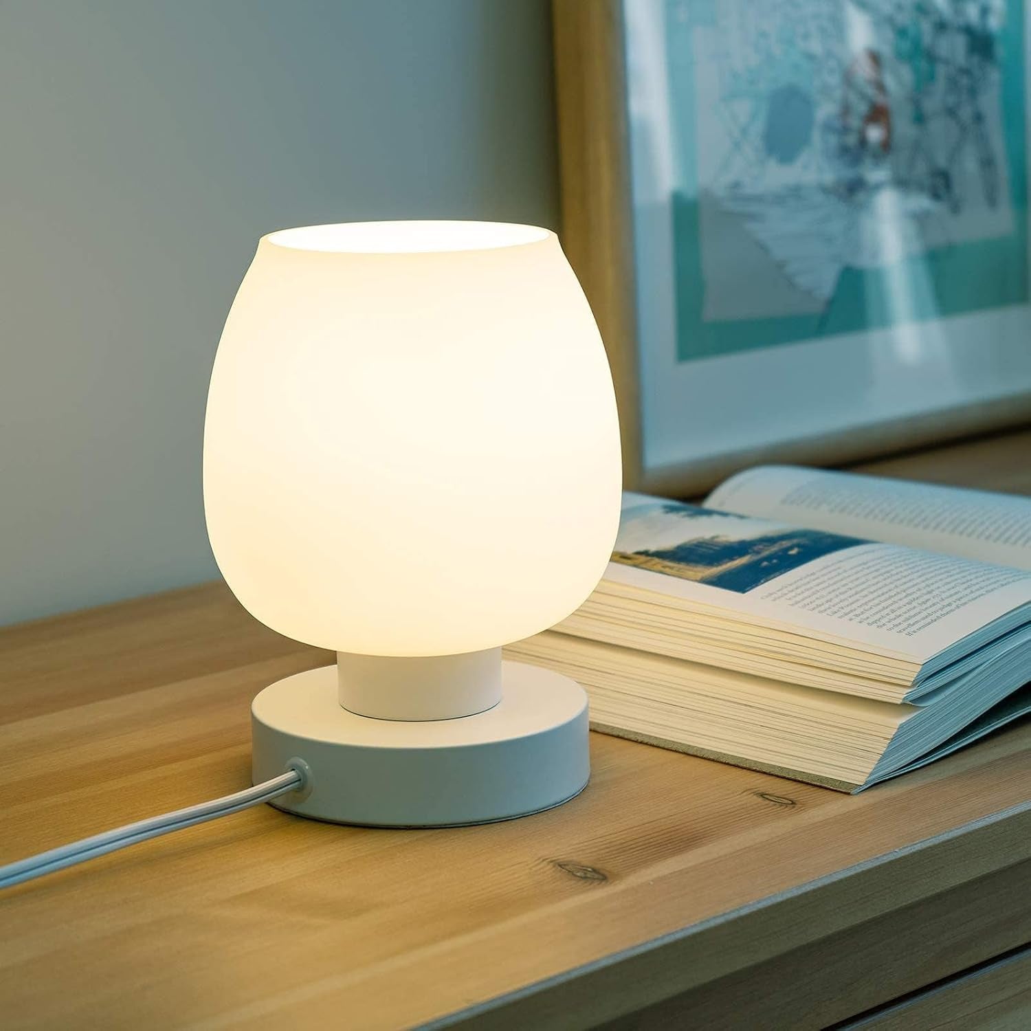Modern Small Touch Table Lamp for Bedroom and Living Room