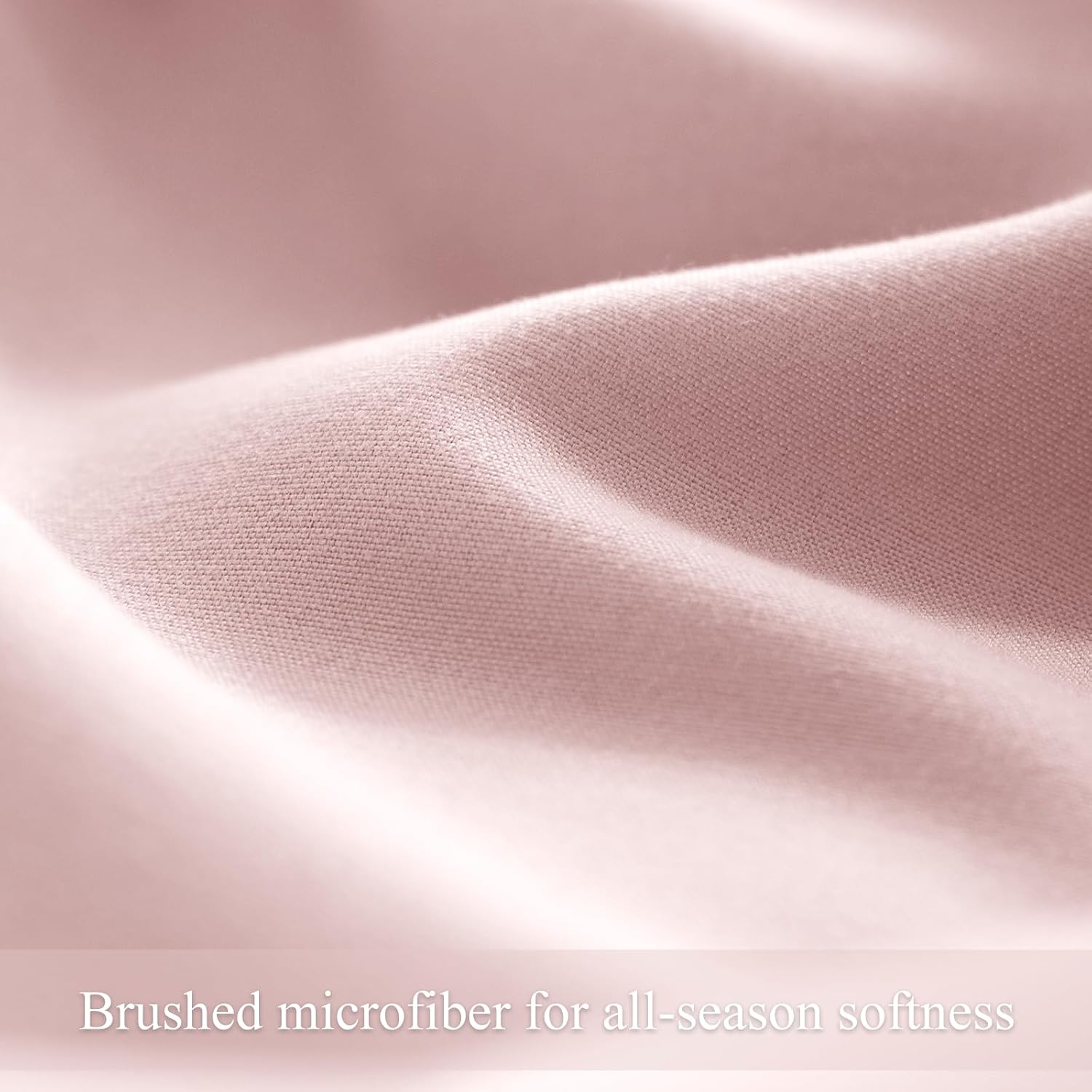 Rose Pink King Size Duvet Cover Sets Beige - Reversible Pink Duvet Cover Kingsize Bedding Set with Zip, Soft Brushed Microfibre King Bed Duvet Set Quilt Cover with 2 Pillowcases