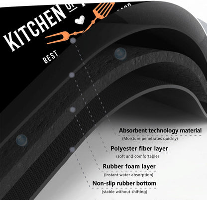 Non Skip Kitchen Rugs Runner Set of 2 anti Fatigue Kitchen Floor Mat 