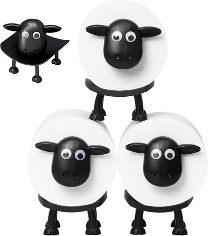 3 Pcs Adorable Animal Toilet Roll Holder, Charming Bathroom Accessory, Sheep Gifts for Housewarming and Home Decor