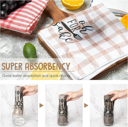 Funny Kitchen Dish Towel Set, Absorbent Quick Dry for Bathroom, Kitchen and Home Supplies