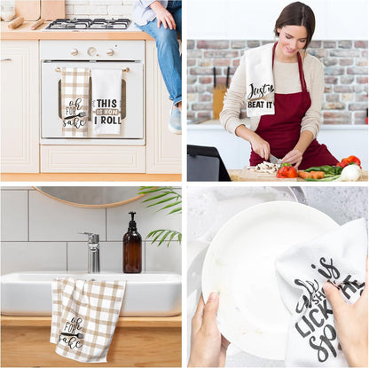 Funny Kitchen Dish Towel Set, Absorbent Quick Dry for Bathroom, Kitchen and Home Supplies