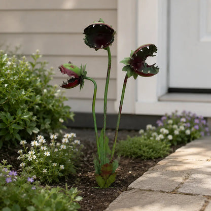 Realistic Carnivorous Plant Outdoor Lawn Art for Garden, Patio, Flower Bed