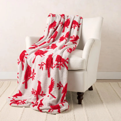 Home Reflections Reversible Plush Oversized 60X80 Throw