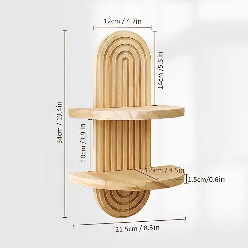 Mid Century Modern Decorative Decor Hanging Plant Shelf, 2-Tier for Home Bathroom Bedroom Living Room Office