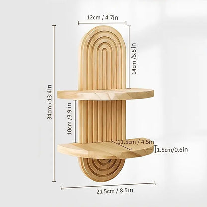 Mid Century Modern Decorative Decor Hanging Plant Shelf, 2-Tier for Home Bathroom Bedroom Living Room Office