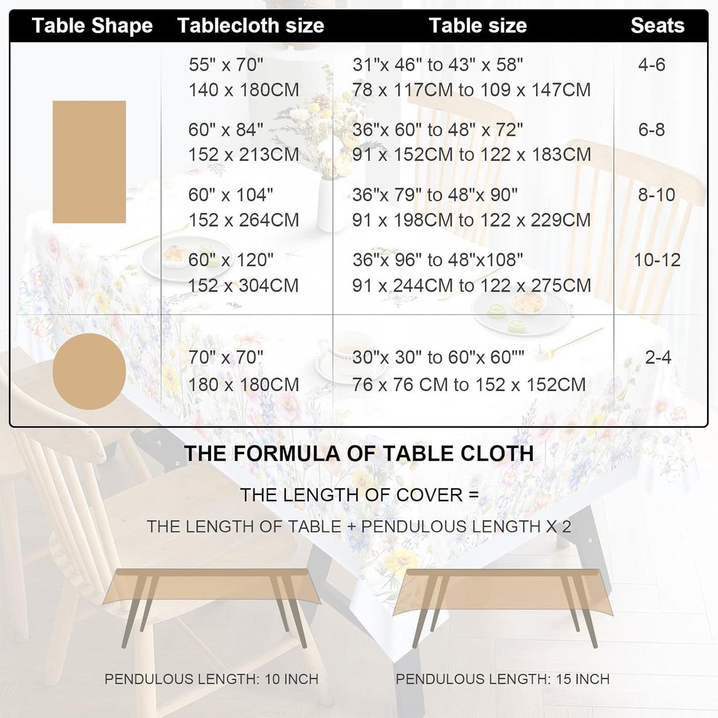 Halloween Pumpkins Tablecloth Waterproof, Stain Resistant for Home Kitchen Dining Party Decoration