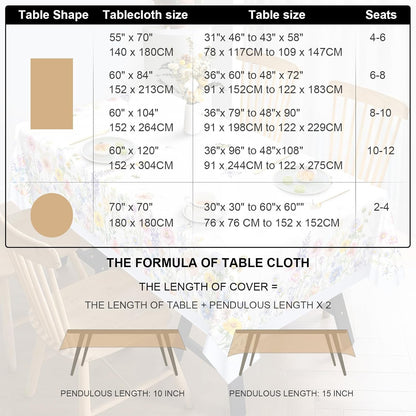 Halloween Pumpkins Tablecloth Waterproof, Stain Resistant for Home Kitchen Dining Party Decoration