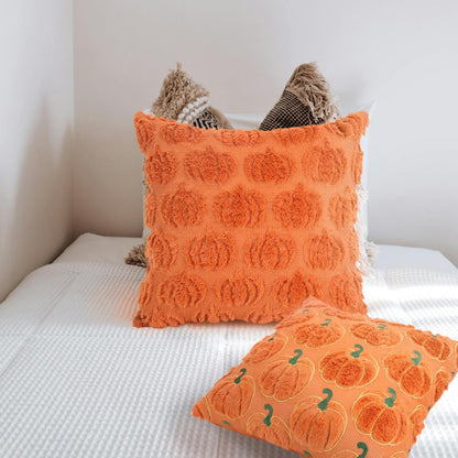 Halloween Decorative Autumn Cushion Covers (2PCs) 45 X 45 Cm for Sofa Bedroom Living Room Home Decor 