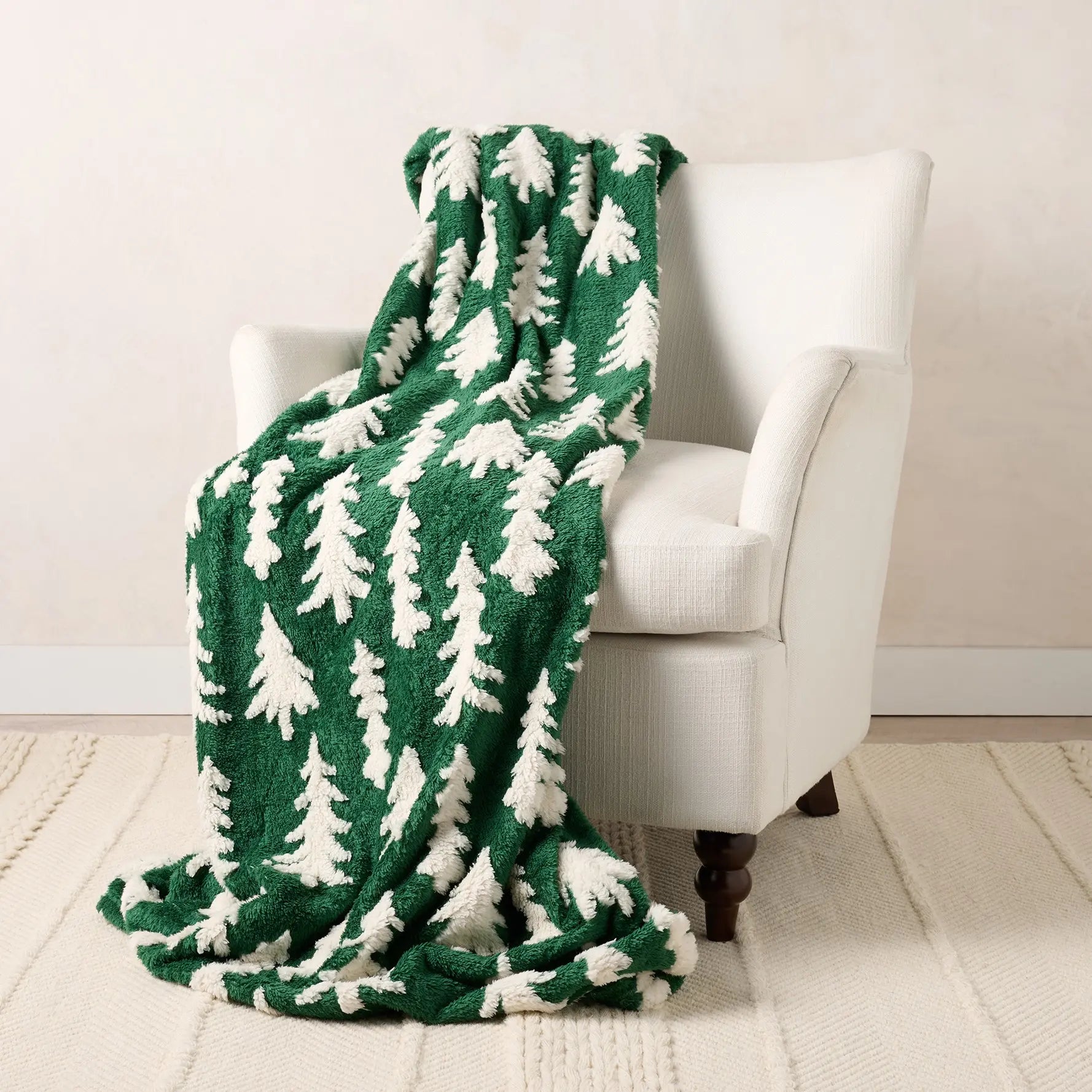 Home Reflections Reversible Plush Oversized 60X80 Throw