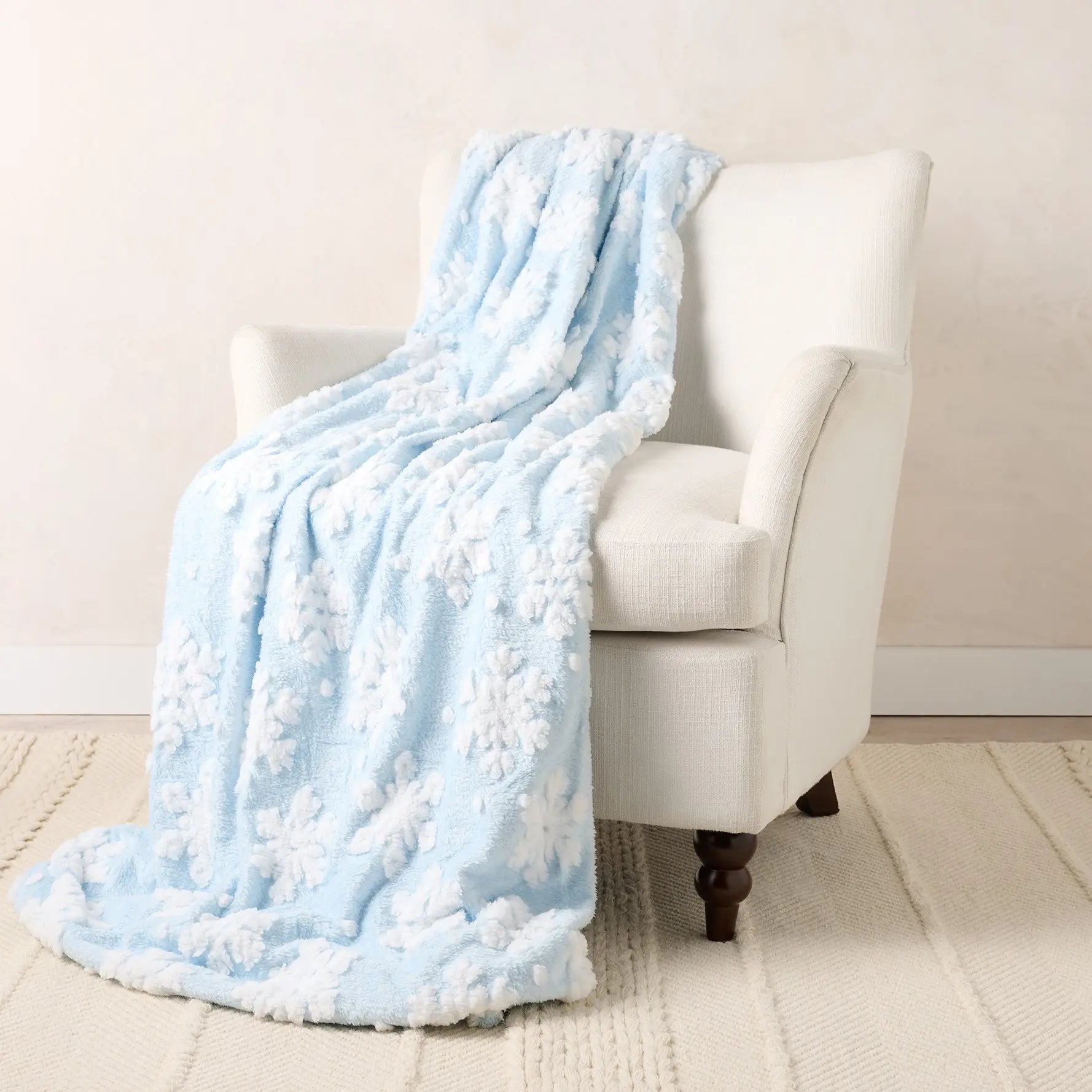 Home Reflections Reversible Plush Oversized 60X80 Throw