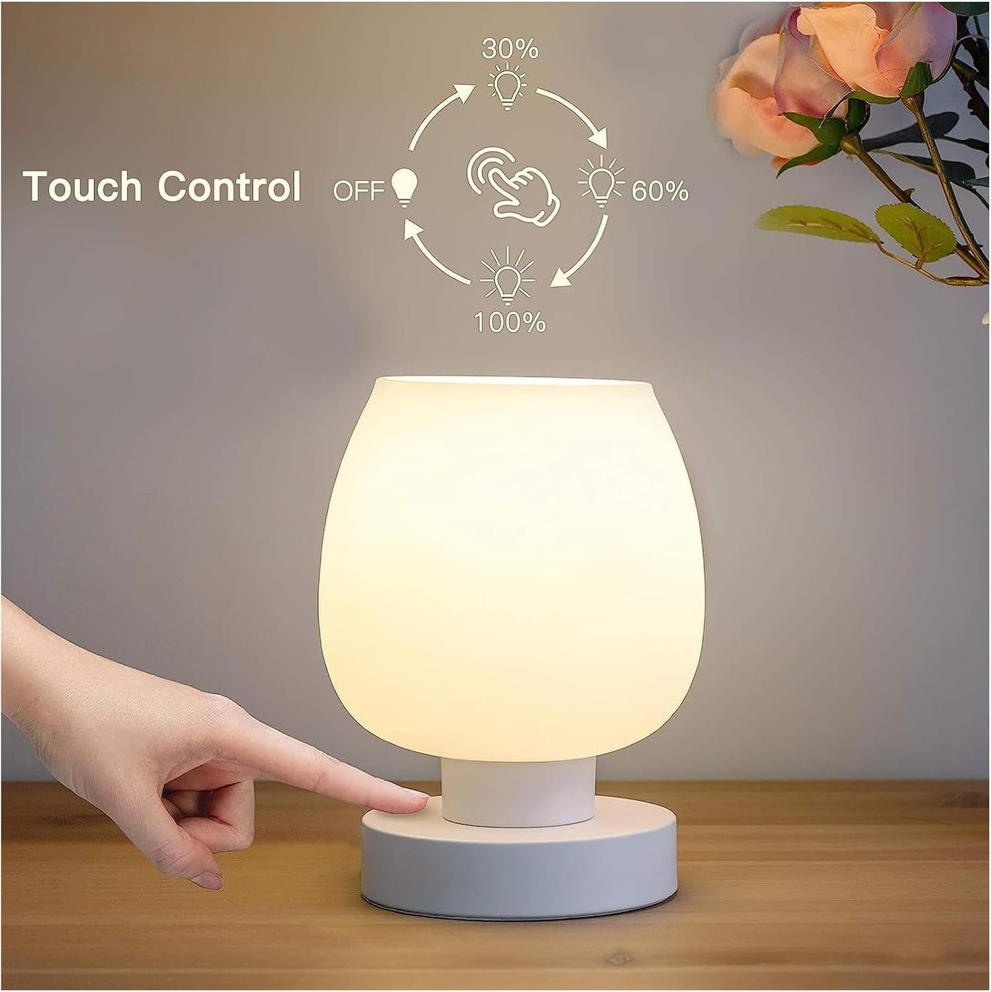 Modern Small Touch Table Lamp for Bedroom and Living Room