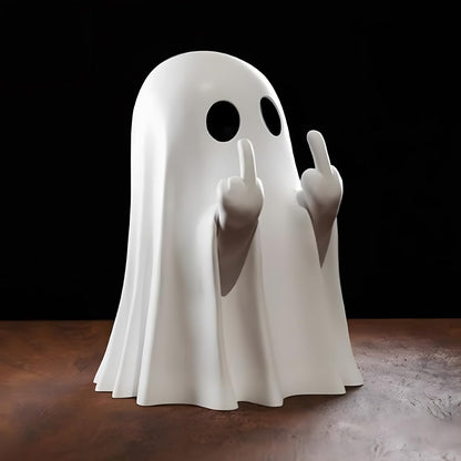 Halloween Ghost Figurine - Resin Ghost Statue, Spooky Decor for Desk, Porch, Bathroom 