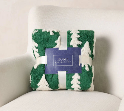 Home Reflections Reversible Plush Oversized 60X80 Throw