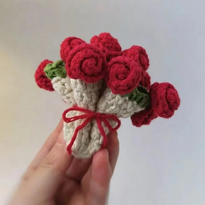 Crochet Flower Coaster Hand-Knitted Lily of the Valley round Coasters Heat Insulation Non-Slip Table Mats Home Kitchen Decor