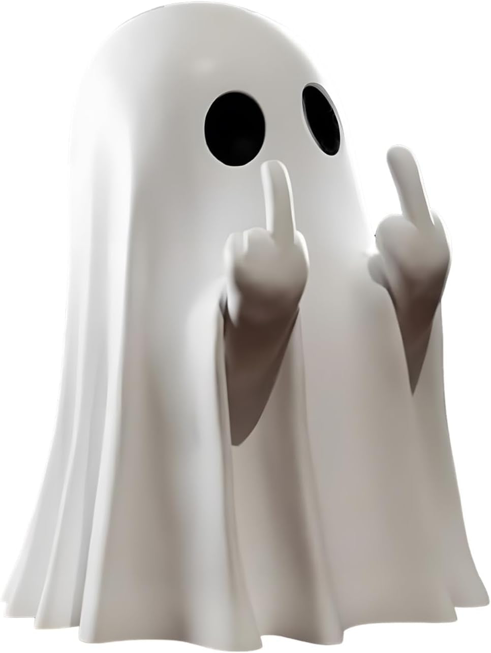 Halloween Ghost Figurine - Resin Ghost Statue, Spooky Decor for Desk, Porch, Bathroom 